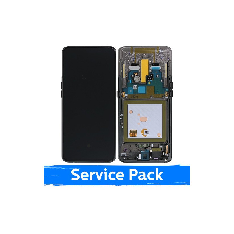 Ekranas skirtas Samsung A805 2019 A80 juodas su rėmeliu (Service Pack)