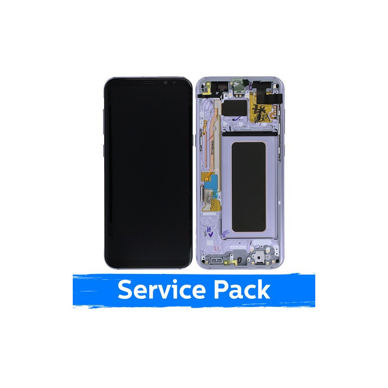 Ekranas skirtas Samsung G955 S8 Plus su rėmeliu / Orchid Gray / (Service Pack)