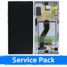 Ekranas skirtas Samsung N975 Note 10 Plus su rėmeliu / Aura White / (Service Pack)