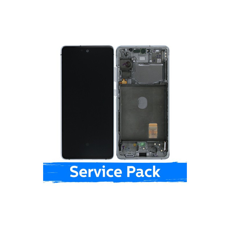 Ekranas skirtas Samsung G780 S20 FE (G781 S20 FE 5G) su rėmeliu / Cloud White / (Service Pack)