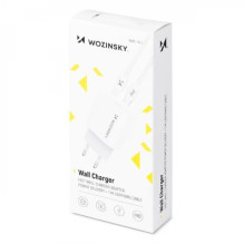 Įkroviklis Wozinsky 'Quick Charge' baltas PD 20W + laidas 'Type-C / Lightning' 100cm