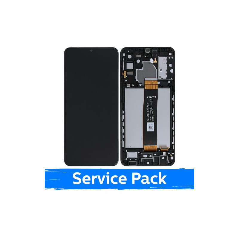 Ekranas skirtas Samsung A326 A32 5G juodas su rėmeliu (Service Pack)