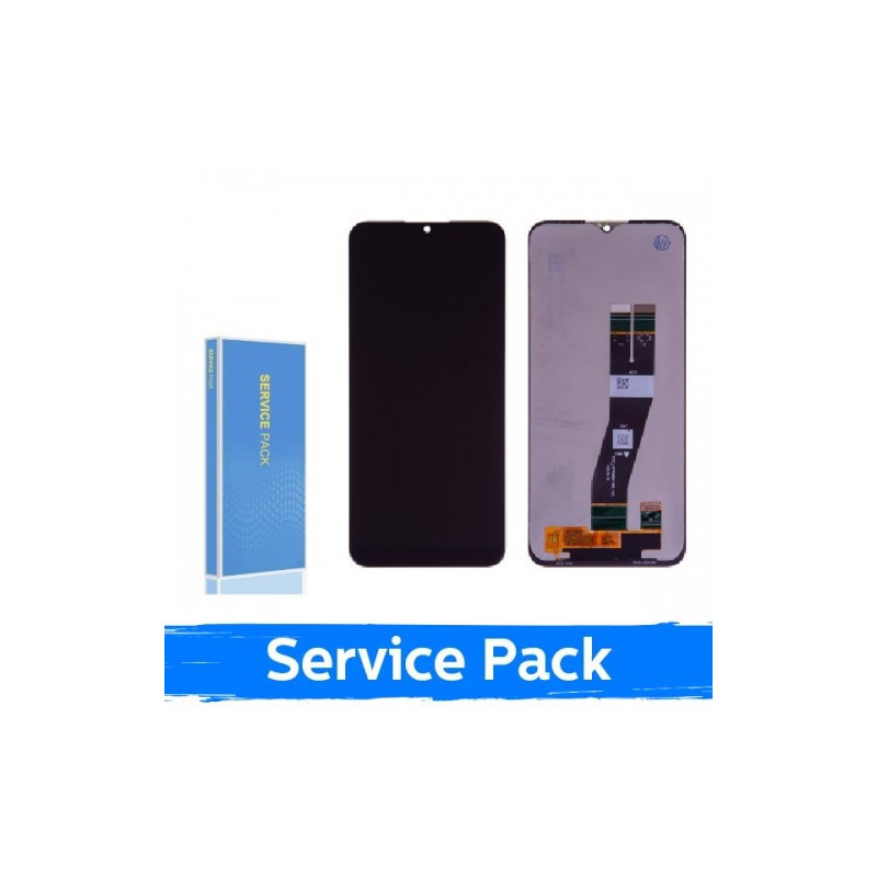 Ekranas skirtas Samsung A037G A03s EU juodas (Service Pack / Aftermarket)(NF version)