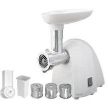 Camry Meat mincer CR 4802 White, 600-1500 W, Number of speeds 1, Middle size sieve, mince sieve, poppy sieve, plunger, s