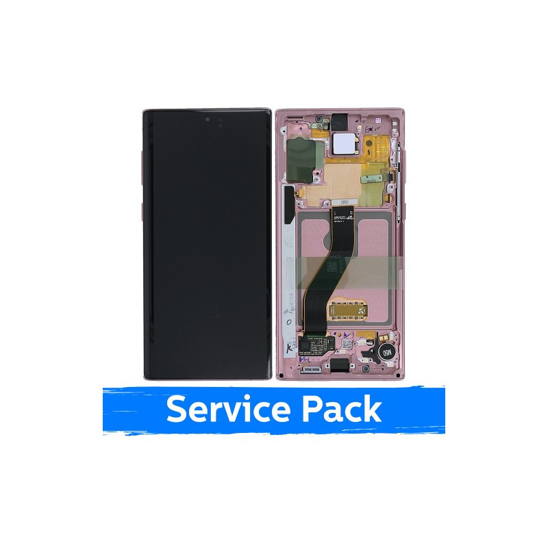 Ekranas skirtas Samsung N970 Note 10 su rėmeliu / Aura Glow / (Service Pack)