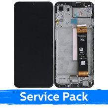 Ekranas skirtas Samsung M336 M33 5G / M236 M23 5G juodas su rėmeliu (Service Pack)