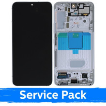 Ekranas skirtas Samsung S901 S22 su rėmeliu / White (Cream)(Sky Blue) / (Service Pack)