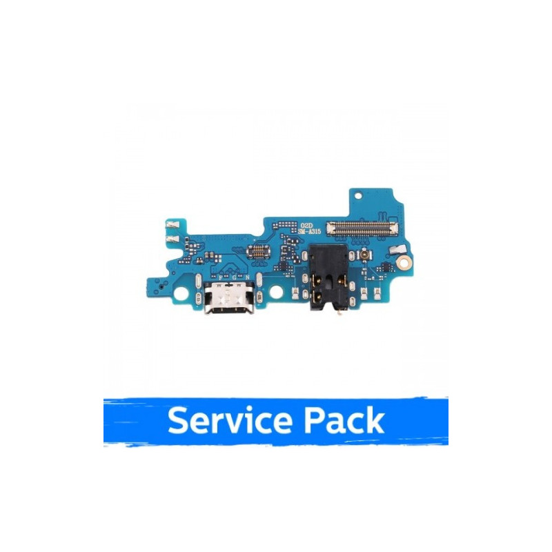 Krovimo lizdas skirtas Samsung A315 A31 su lanksčiąja jungtimi / plata originalus (Service Pack)