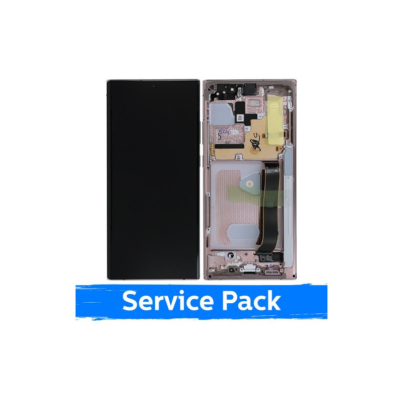 Ekranas skirtas Samsung N985 (N986) Note 20 Ultra su rėmeliu / Mystic Bronze / (Service Pack)