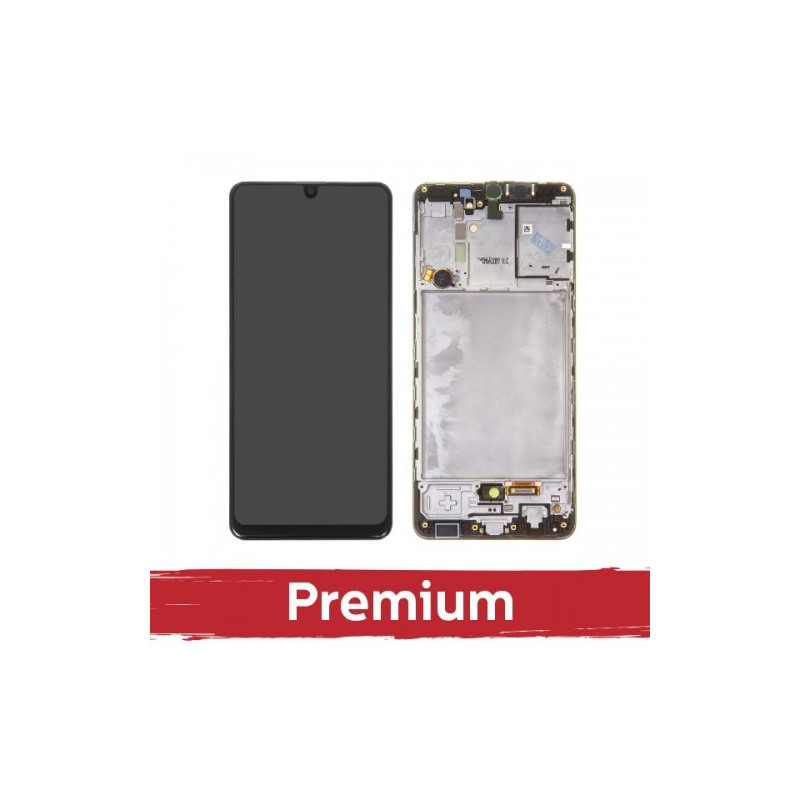 Ekranas skirtas Samsung A315 A31 juodas su rėmeliu OEM