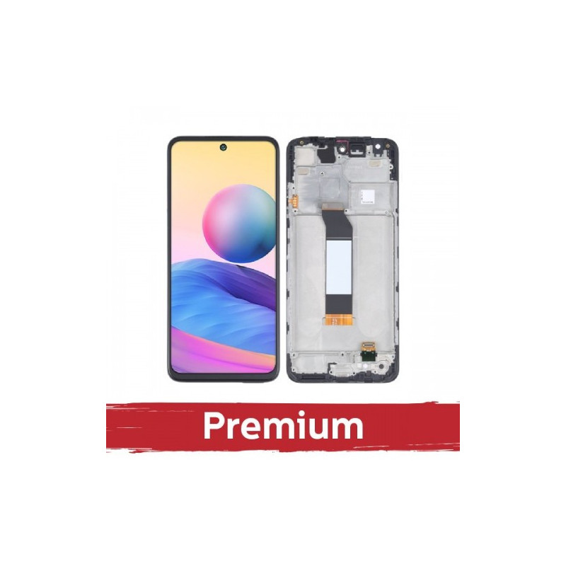 Ekranas skirtas Xiaomi Redmi Note 10 5G / Note 10T 5G / Poco M3 Pro 5G juodas su rėmeliu OEM