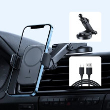 Automobilinis laikiklis Joyroom 'JR-ZS295' juodas (15W / Magsafe Compatible) (magnetinis / lipinamas)