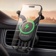 Baseus 'Stable Series' car holder black (wireless charging 15W) (non-magnetic / for grill)