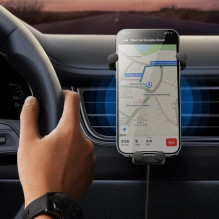 Baseus 'Stable Series' car holder black (wireless charging 15W) (non-magnetic / for grill)