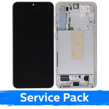 Screen for Samsung S916 S23 Plus with frame / Cream / (Service Pack)