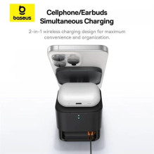 Wireless charger Baseus 'MagPro 2in1' black 20W (for iPhone / Apple Watch)