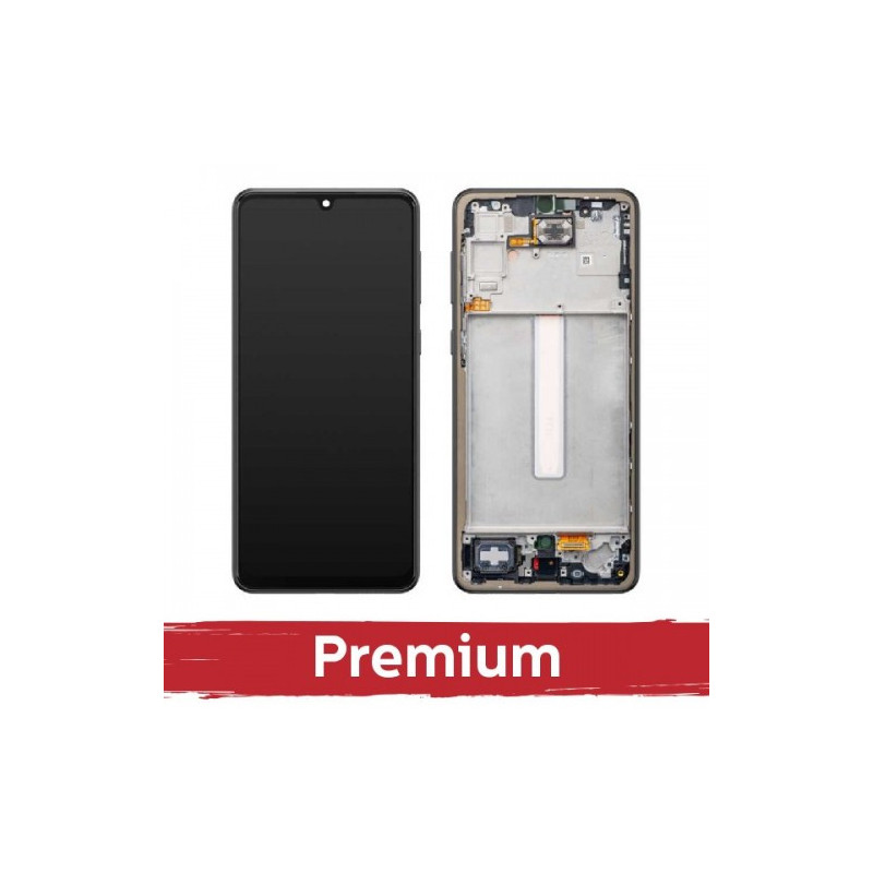 Ekranas skirtas Samsung A336 A33 5G su rėmeliu / Black / OEM