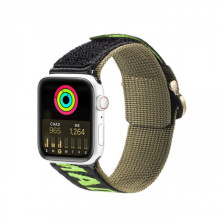 Apyrankė Dux Ducis 'Outdoor' skirta Apple Watch 42mm / 44mm / 45mm juoda / žalia