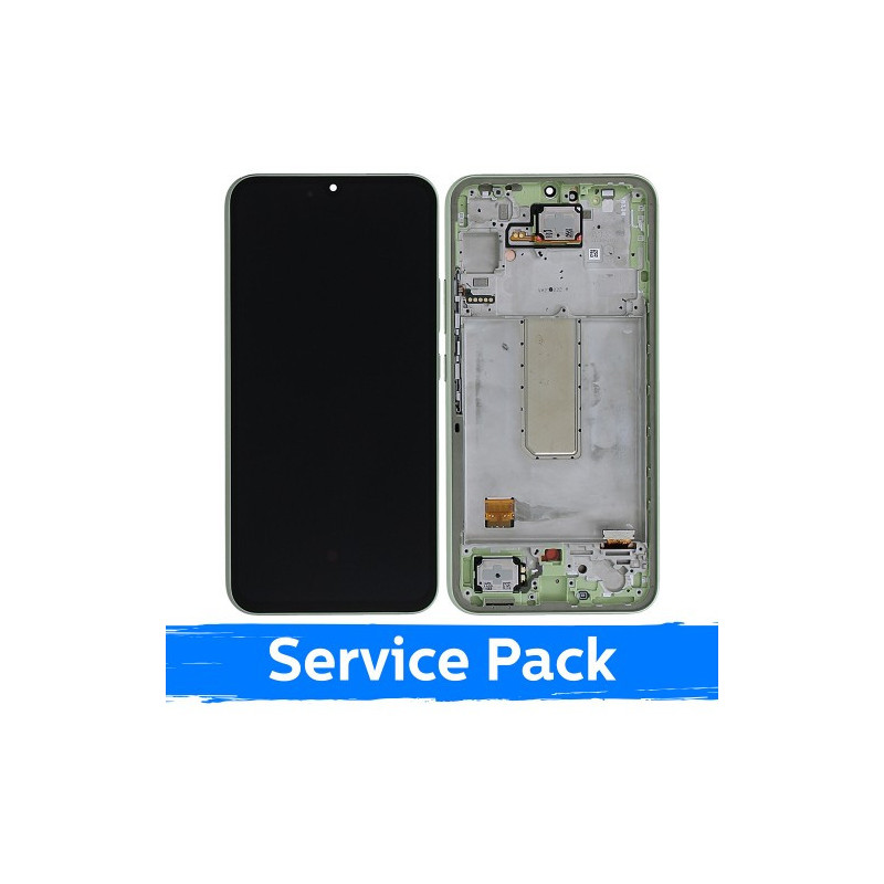 Ekranas skirtas Samsung A346 A34 5G su rėmeliu / Lime / (Service Pack)