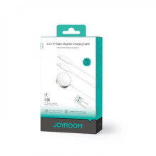 Wireless charger Joyroom 'S-IW007' white 120cm with extension 3in1 (for Apple Watch)