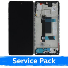 Screen for Xiaomi Redmi Note 12 Pro 5G / Poco X5 Pro 5G black with frame (Service Pack)