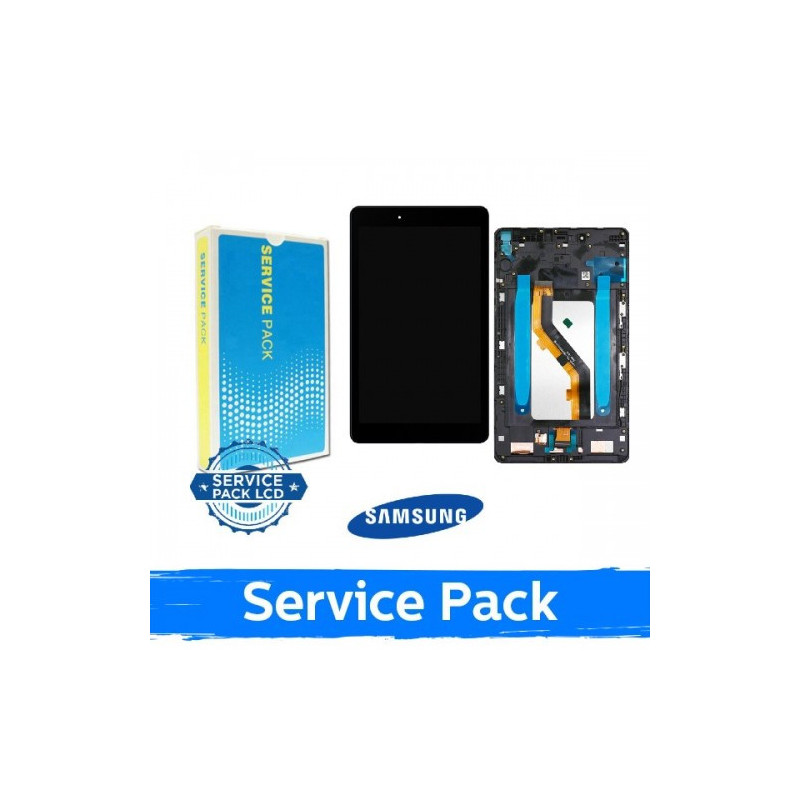 Ekranas skirtas Samsung T290 Tab A 8.0'' juodas su rėmeliu (Service Pack)