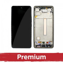 Screen for Samsung A536 A53 5G with frame / Black / OEM