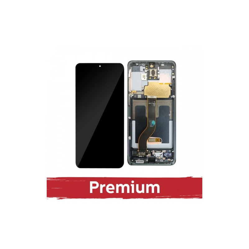 Ekranas skirtas Samsung G988 S20 Ultra su rėmeliu / Cosmic Black / OEM