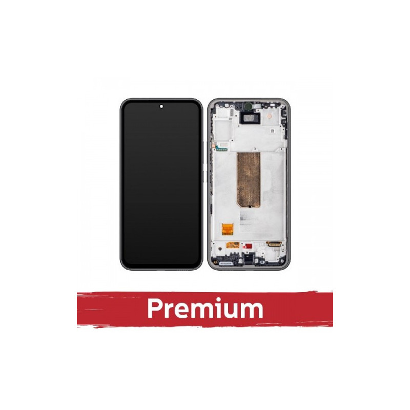 Ekranas skirtas Samsung A546 A54 5G su rėmeliu / Black / OEM