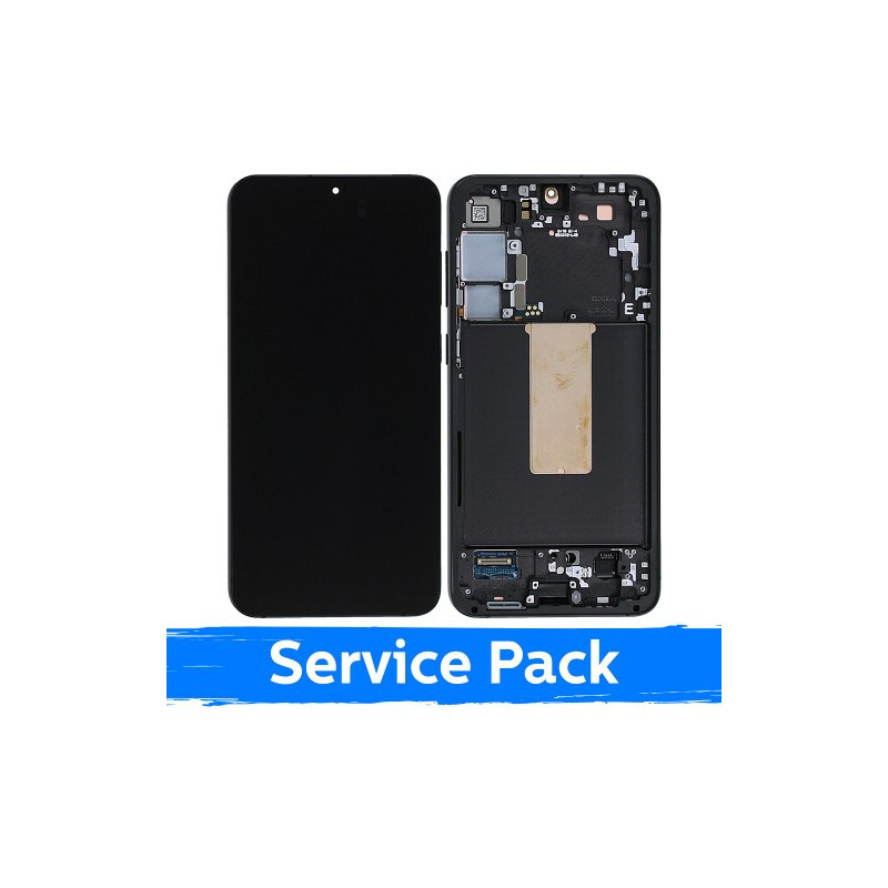 Ekranas skirtas Samsung S916 S23 Plus su rėmeliu / Phantom Black (Graphite) / (Service Pack)