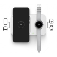 Wireless charger Samsung 'Duo' EP-P5400TWEGEU white 15W (with charger and cable included) / 100% Genuine /