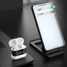 Belaidė laisvų rankų įranga Dudao 'U15S' balta (su LED ekranu)