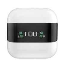 Belaidė laisvų rankų įranga Dudao 'U15S' balta (su LED ekranu)