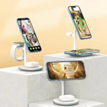 Bevielis įkroviklis Choetech 'T585-F 3in1' baltas 15W (skirtas iPhone / Apple Watch / Airpods)