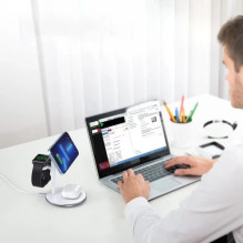 Wireless charger Choetech 'T585-F 3in1' white 15W (for iPhone / Apple Watch / Airpods)