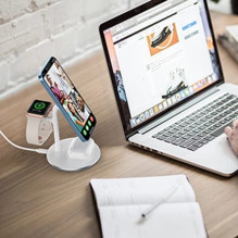 Wireless charger Choetech 'T585-F 3in1' white 15W (for iPhone / Apple Watch / Airpods)