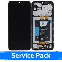 Ekranas skirtas Samsung A146P A14 5G juodas su rėmeliu (Service Pack)