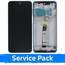 Screen for Xiaomi Redmi Note 9S (Note 9 Pro) with frame / Blue / (Service Pack)