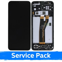 Ekranas skirtas Samsung M146 M14 5G juodas su rėmeliu (Service Pack)