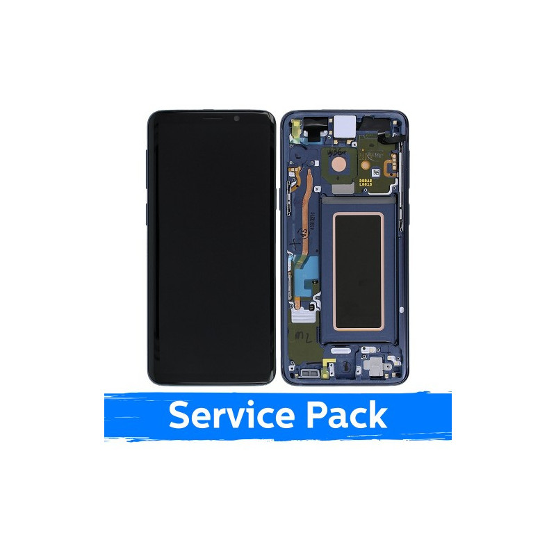 Screen for Samsung G960 S9 with frame / Blue Coral / (Service Pack)