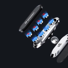 Car holder Wozinsky 'WMH-06' silver (magnetic / adhesive) Car holder Wozinsky 'WMH-06' silver (magnetic / adhesive)