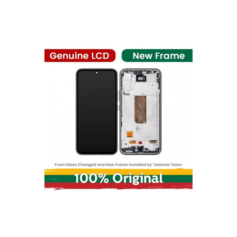 Ekranas skirtas Samsung A546 A54 5G su rėmeliu / Violet / (Atnaujintas: Telemax)