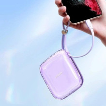 External battery Joyroom 'JR-L005' purple 10000mAh 12W (PD / QC3.0) + integrated Lightning cable External battery Joyroom 'JR-L005' purple 10000mAh 12W (PD / QC3.0) + integrated Lightning cable