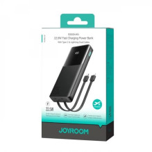 Išorinė baterija Joyroom 'JR-PBF19' juodas 10000mAh 22.5W (PD / QC3.0) + integruoti Type-C / Lightning laidai