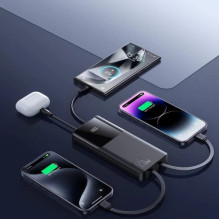 External battery Joyroom 'JR-PBF19' black 10000mAh 22.5W (PD / QC3.0) + integrated Type-C / Lightning cables External battery Joyroom 'JR-PBF19' black 10000mAh 22.5W (PD / QC3.0) + integrated Type-C / Lightning cables