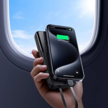 External battery Joyroom 'JR-PBF19' black 10000mAh 22.5W (PD / QC3.0) + integrated Type-C / Lightning cables External battery Joyroom 'JR-PBF19' black 10000mAh 22.5W (PD / QC3.0) + integrated Type-C / Lightning cables