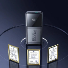 Išorinė baterija Joyroom 'JR-PBF19' juodas 10000mAh 22.5W (PD / QC3.0) + integruoti Type-C / Lightning laidai