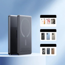 External battery Joyroom 'JR-PBM08' gray 5000mAh (Wireless Charge 15W / PD 20W)