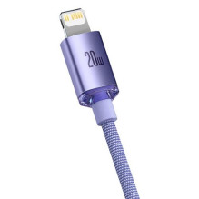 USB Cable Baseus 'CAJY000205' purple 'Type-C / Lightning' 200cm (up to 20W)