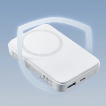 Išorinė baterija Joyroom 'JR-W020' balta 10000mAh 20W (Wireless Charge 15W / PD 20W / QC3.0) + Type-C laidas